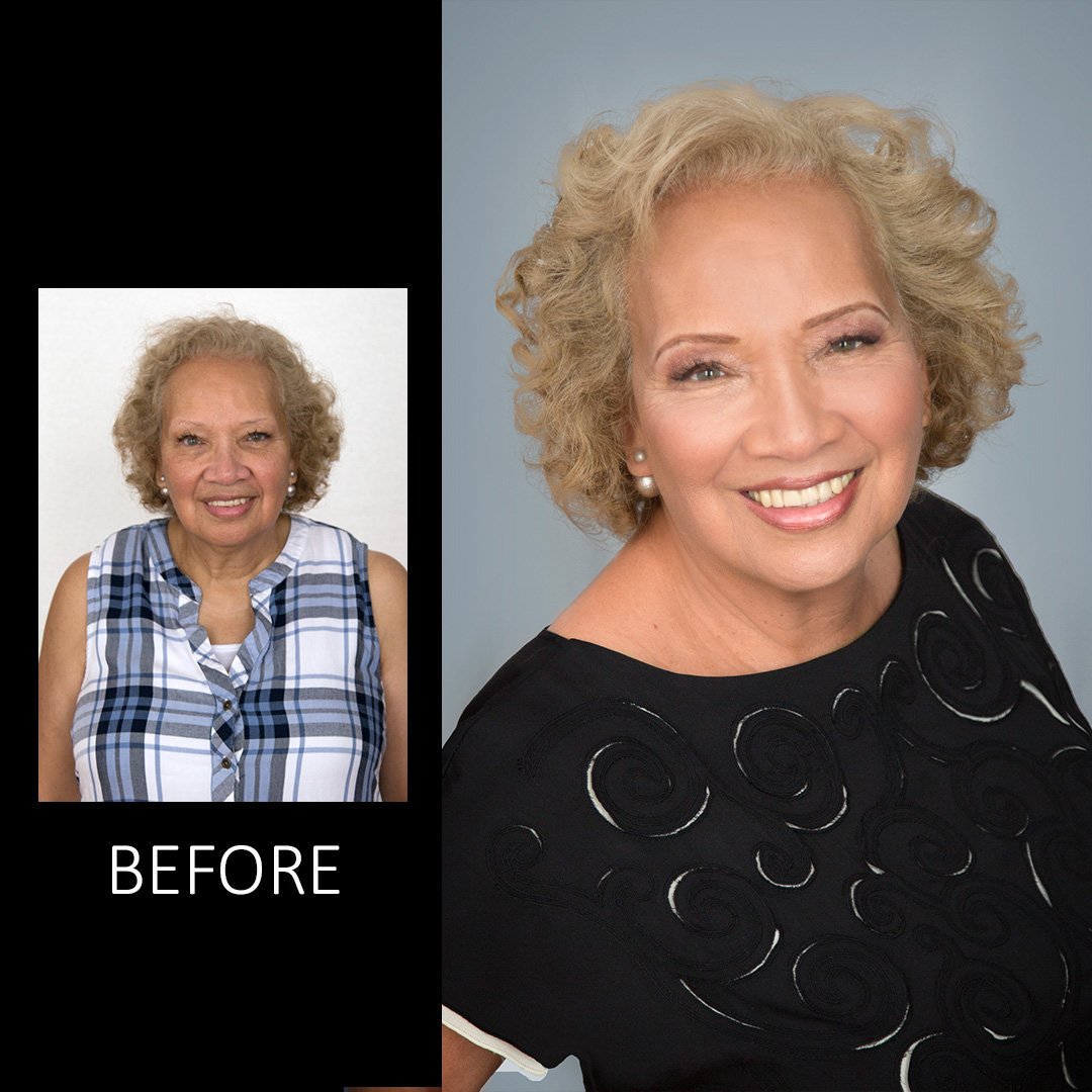 Glamour portrait photography before and after New Jersey - client 14